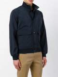 buttoned bomber jacket