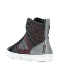 glitter effect hi-top sneakers