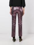 metallic straight trousers