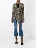 wide lapel belted cardigan
