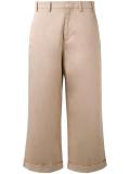 flared cropped trousers