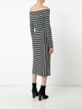 off the shoulder stripe dress