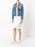 embroidered patch denim jacket 