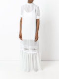 lace detail full length dress