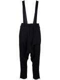 shoulder strap cropped trousers