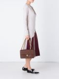 quilted double chain shoulder bag