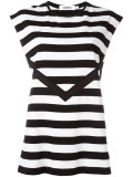 striped sleeveless T-shirt