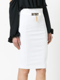 metallic embellished pencil skirt