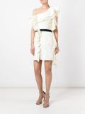 ruffled one shoulder dress