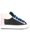 shearling-trimmed sneakers