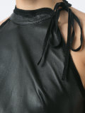 leather midi dress