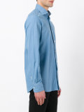 pointed collar long sleeved shirt