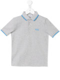 striped trim polo shirt