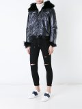 fur reversible hooded jacket