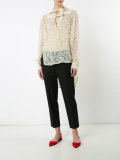 elongated back lace blouse