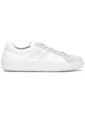 logo suede panel sneakers