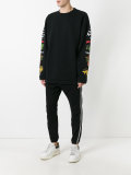 printed sleeve sweatshirt
