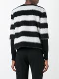 fluffy striped jacket