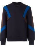 colour block panelled sweatshirt