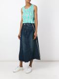 draped denim skirt