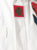 patch hooded coat