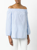 off-shoulders striped blouse