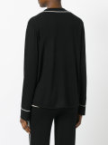 contrast trim pyjama top