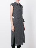 checked wrap dress