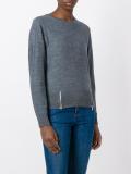 zipped studded detailing jumper