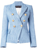 denim woven blazer