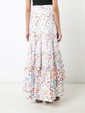 abstract printed maxi skirt