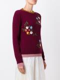 floral ribbed jumper