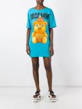 bear print T-shirt dress