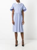 hands collar flared dress