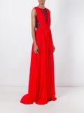 lace panel slit dress