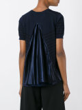 cupro insert short sleeved sweatshirt