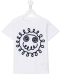 smiley face printed T-shirt