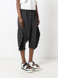 textured cropped trousers