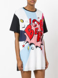 branded comic print T-shirt dress