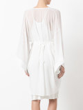 flared sleeves sheer dress