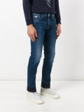 regular-fit block hem jeans