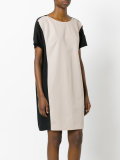 contrast panel T-shirt dress