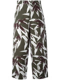 cropped high-waist trousers