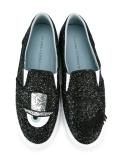 glittery slip-on sneakers