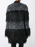 animal print striped coat