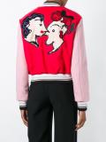 embroidered back bomber jacket