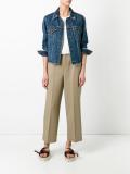 high-waisted cropped trousers