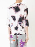 printed three-quarter sleeve blouse 