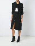 front slit midi skirt
