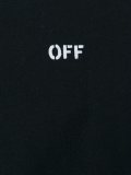 'Off'印花不对称套头衫